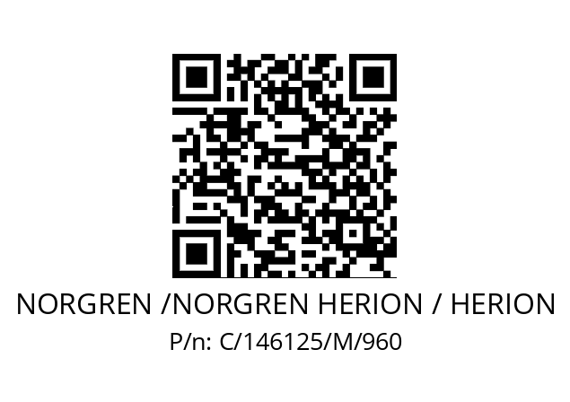   NORGREN /NORGREN HERION / HERION C/146125/M/960