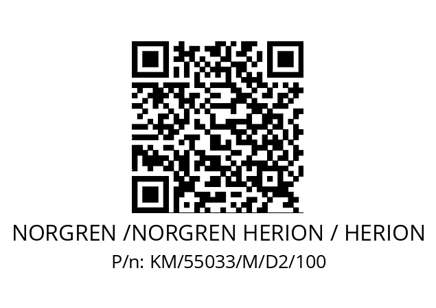   NORGREN /NORGREN HERION / HERION KM/55033/M/D2/100