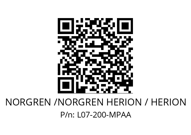   NORGREN /NORGREN HERION / HERION L07-200-MPAA