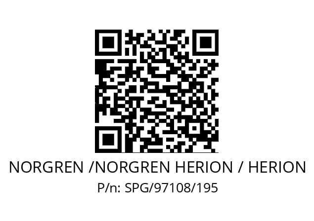   NORGREN /NORGREN HERION / HERION SPG/97108/195