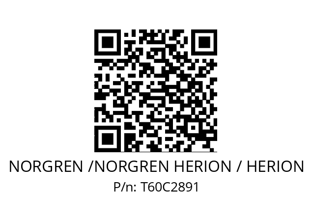   NORGREN /NORGREN HERION / HERION T60C2891