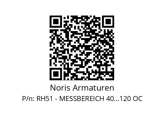   Noris Armaturen RH51 - MESSBEREICH 40...120 OC