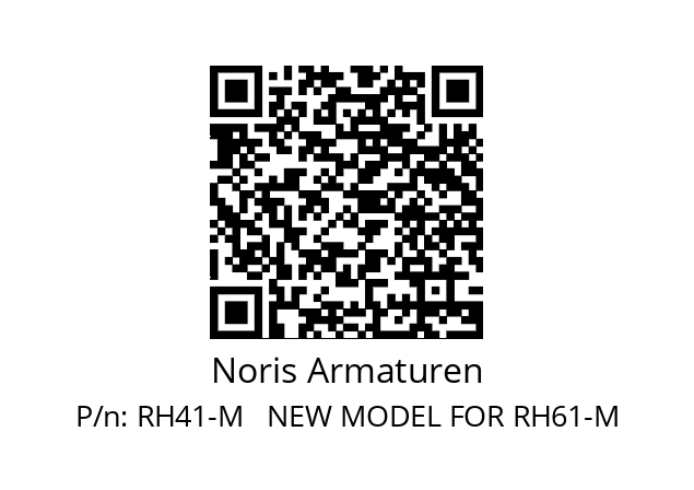   Noris Armaturen RH41-M   NEW MODEL FOR RH61-M