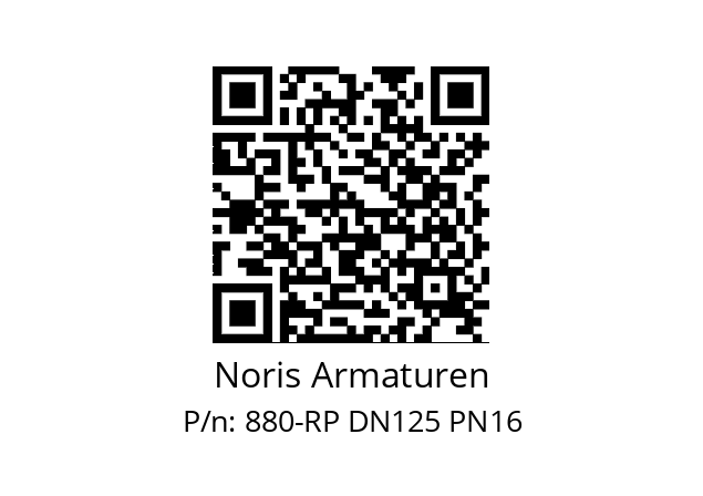   Noris Armaturen 880-RP DN125 PN16