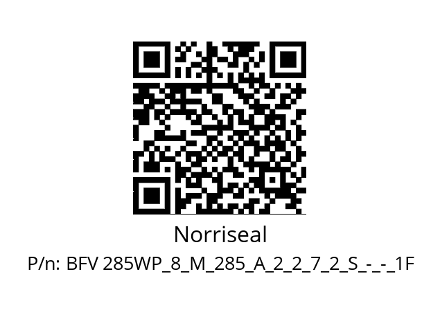   Norriseal BFV 285WP_8_M_285_A_2_2_7_2_S_-_-_1F