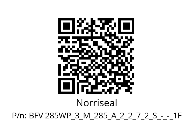   Norriseal BFV 285WP_3_M_285_A_2_2_7_2_S_-_-_1F