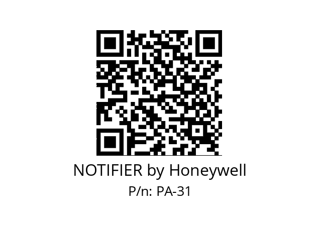   NOTIFIER by Honeywell PA-31