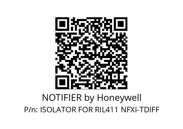   NOTIFIER by Honeywell ISOLATOR FOR RIL411 NFXI-TDIFF