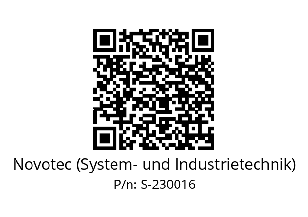   Novotec (System- und Industrietechnik) S-230016