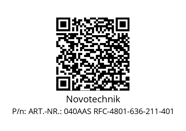   Novotechnik ART.-NR.: 040AAS RFC-4801-636-211-401