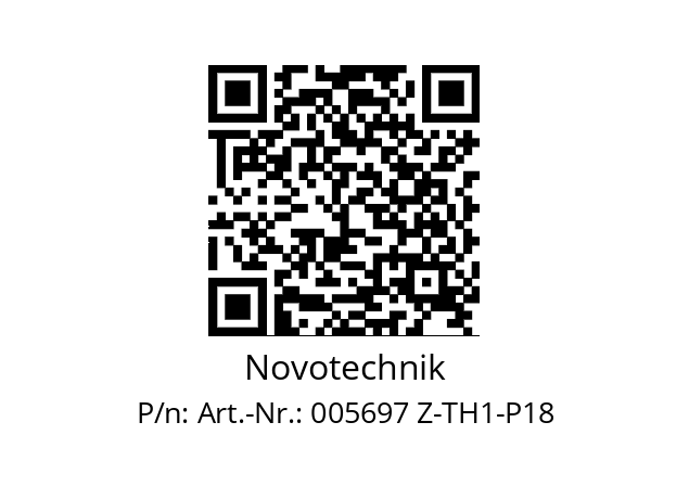   Novotechnik Art.-Nr.: 005697 Z-TH1-P18