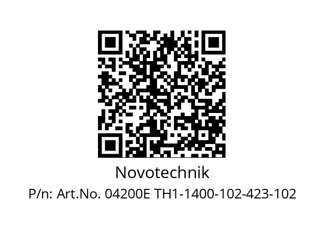   Novotechnik Art.No. 04200E TH1-1400-102-423-102