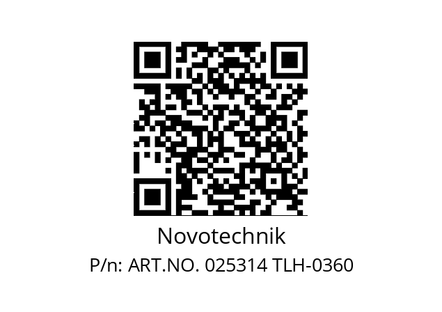   Novotechnik ART.NO. 025314 TLH-0360