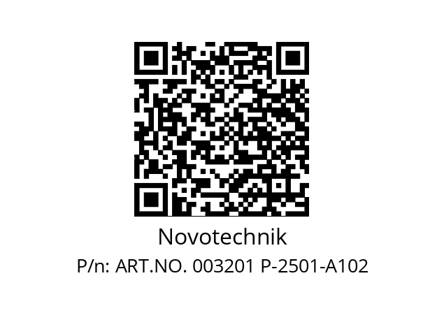   Novotechnik ART.NO. 003201 P-2501-A102