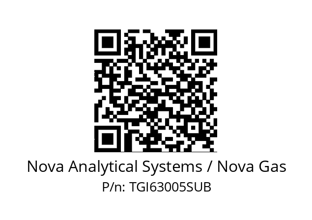   Nova Analytical Systems / Nova Gas TGI63005SUB