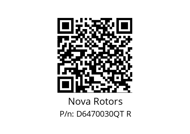   Nova Rotors D6470030QT R