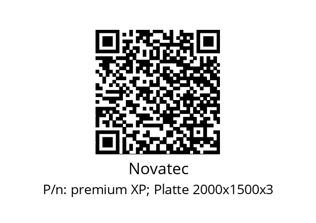   Novatec premium XP; Platte 2000x1500x3