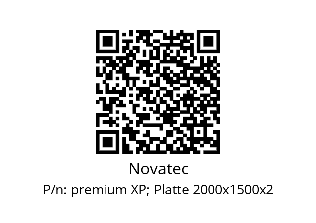   Novatec premium XP; Platte 2000x1500x2