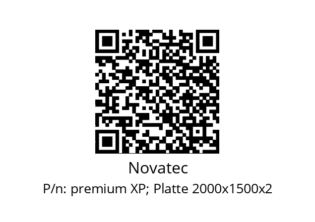   Novatec premium XP; Platte 2000x1500x2