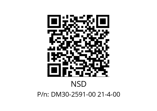   NSD DM30-2591-00 21-4-00