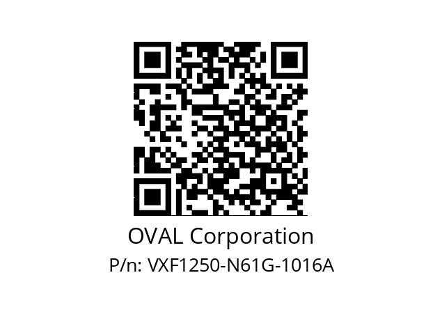   OVAL Corporation VXF1250-N61G-1016A