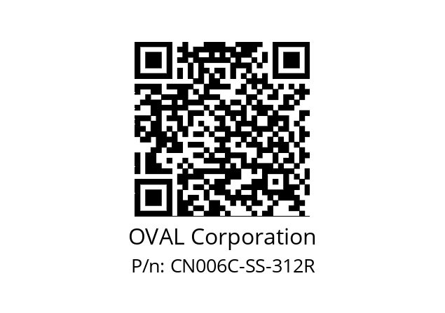   OVAL Corporation CN006C-SS-312R