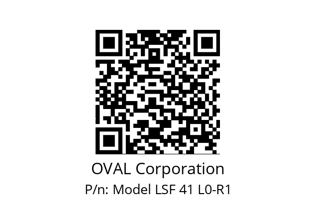   OVAL Corporation Model LSF 41 L0-R1