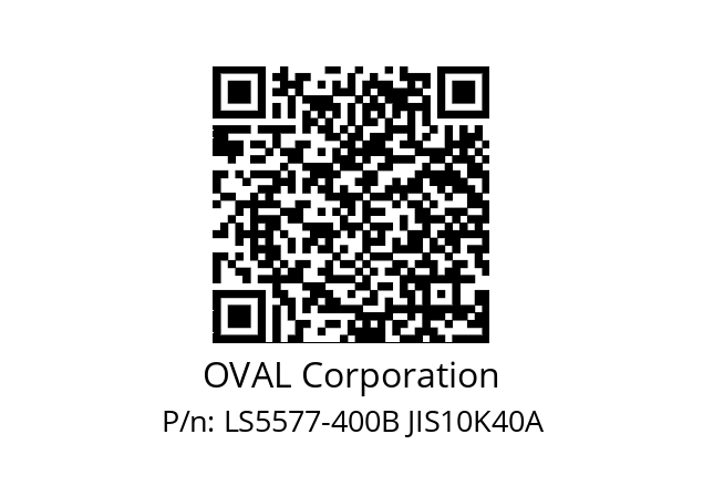   OVAL Corporation LS5577-400B JIS10K40A