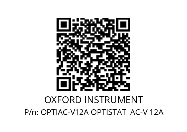   OXFORD INSTRUMENT OPTIAC-V12A OPTISTAT  AC-V 12A