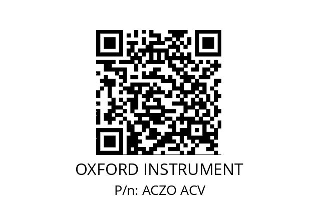   OXFORD INSTRUMENT ACZO ACV