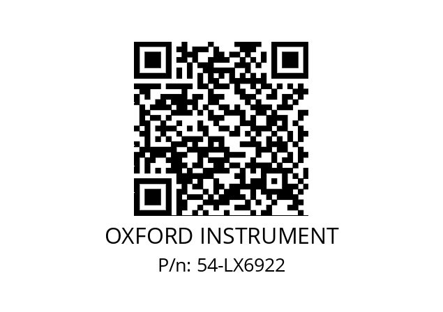   OXFORD INSTRUMENT 54-LX6922