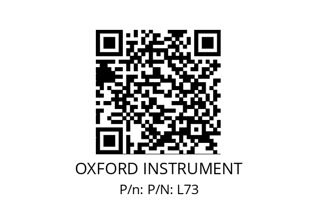   OXFORD INSTRUMENT P/N: L73