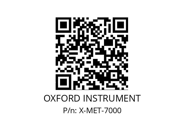   OXFORD INSTRUMENT X-MET-7000