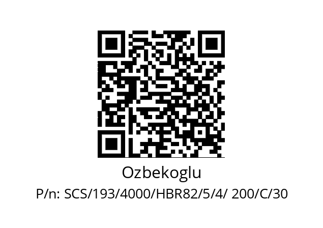   Ozbekoglu SCS/193/4000/HBR82/5/4/ 200/C/30