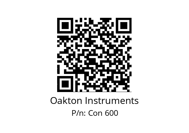   Oakton Instruments Con 600