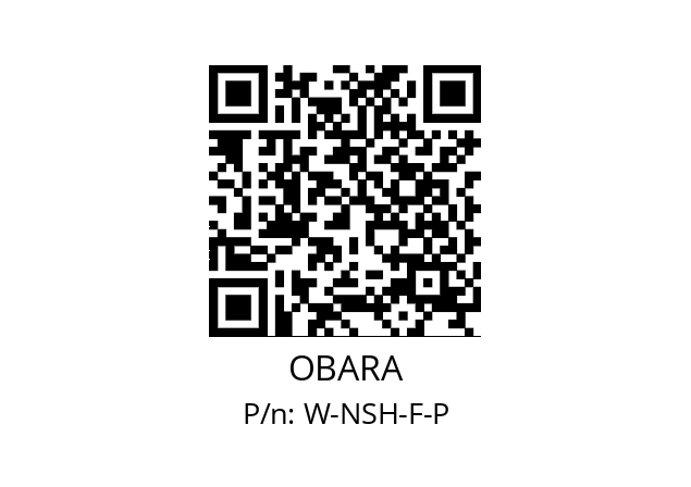   OBARA W-NSH-F-P