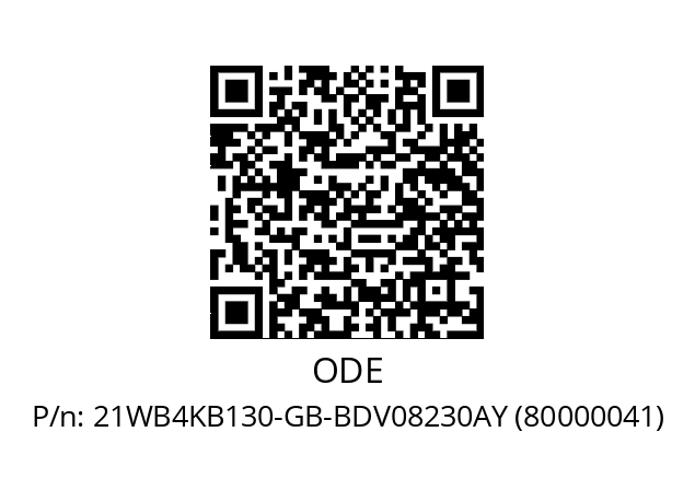   ODE 21WB4KB130-GB-BDV08230AY (80000041)