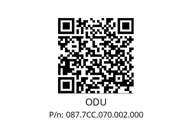   ODU 087.7CC.070.002.000