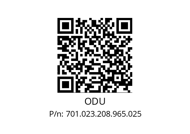   ODU 701.023.208.965.025