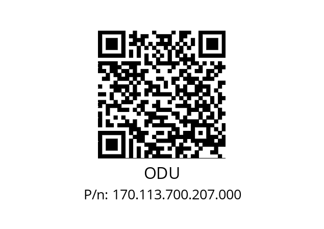   ODU 170.113.700.207.000