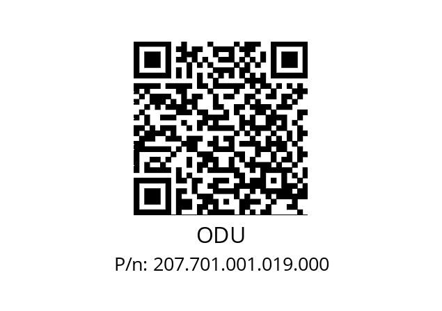   ODU 207.701.001.019.000