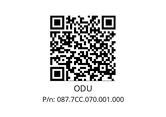   ODU 087.7CC.070.001.000