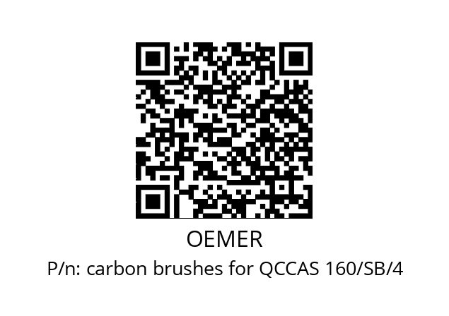   OEMER carbon brushes for QCCAS 160/SB/4