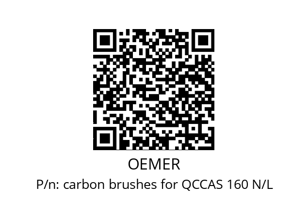   OEMER carbon brushes for QCCAS 160 N/L