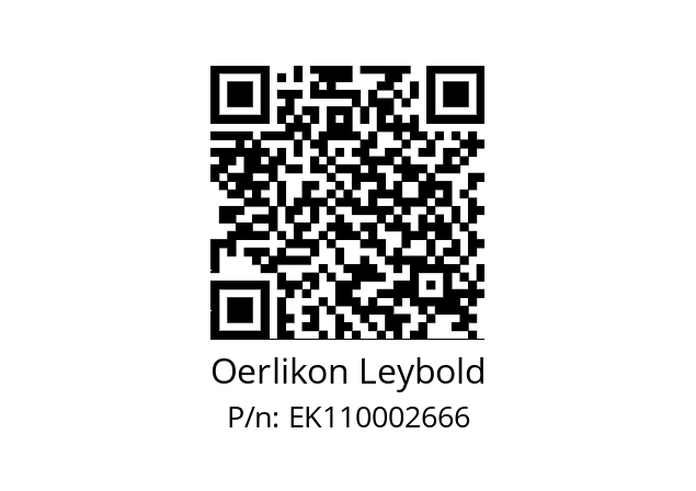   Oerlikon Leybold EK110002666