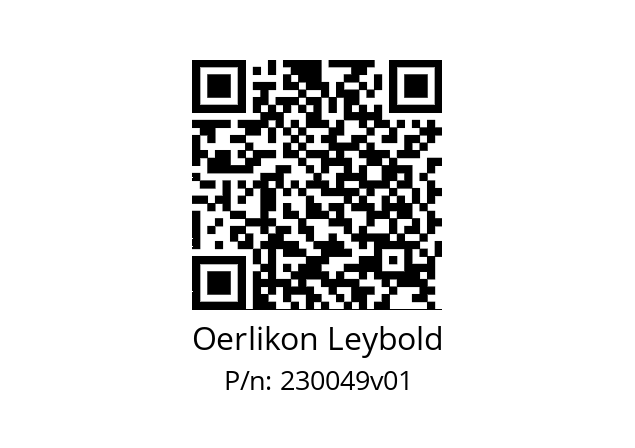   Oerlikon Leybold 230049v01