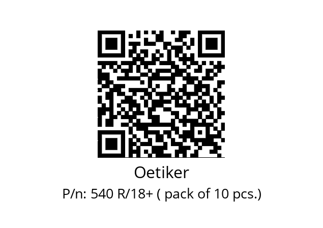   Oetiker 540 R/18+ ( pack of 10 pcs.)