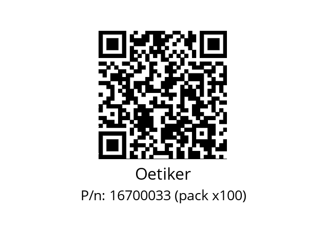   Oetiker 16700033 (pack x100)