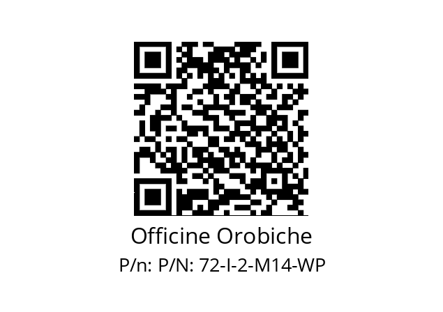   Officine Orobiche P/N: 72-I-2-M14-WP