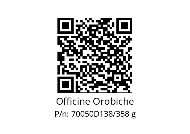   Officine Orobiche 70050D138/358 g